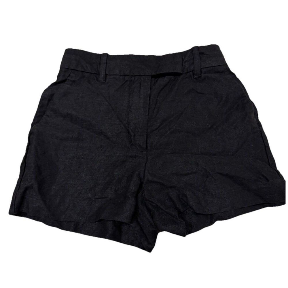 Aritzia Wilfred Layover Linen 3 inch Short, Sz 0, Black, Summer, Tencel, EUC